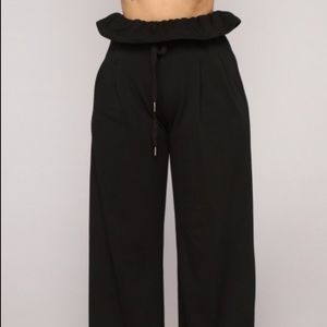 Black wide leg pants